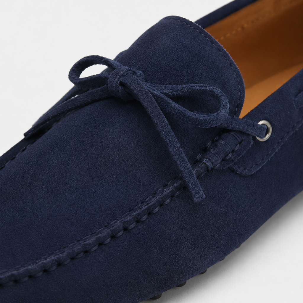 Mocassin Confort Bateau en Daim Bleu Marine pour Homme | Adrien