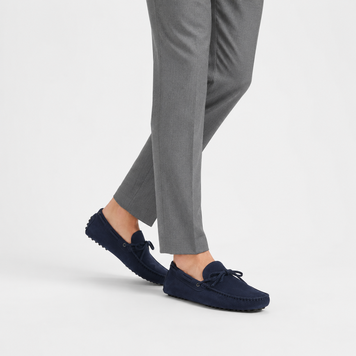 Mocassin Confort Bateau en Daim Bleu Marine pour Homme | Adrien