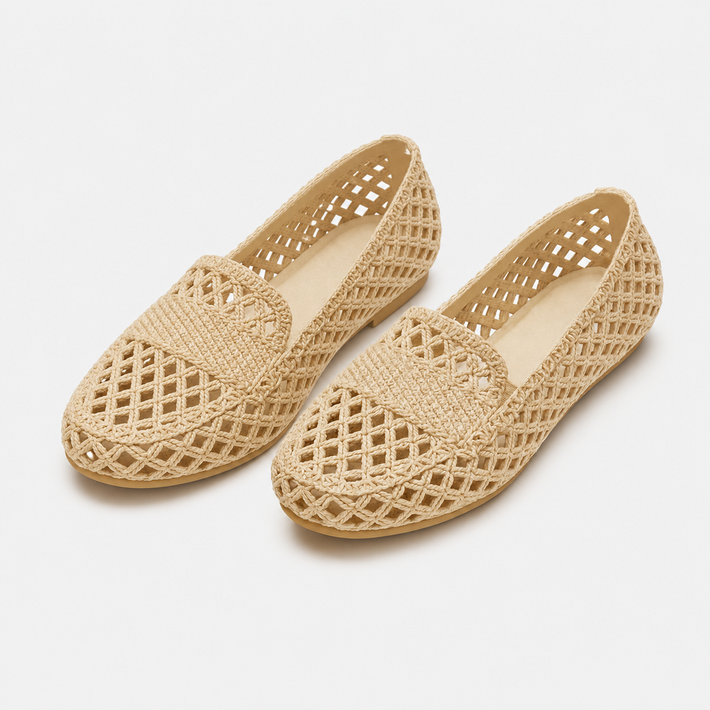 Mocassin Beige à Trou Femme | Bathilde