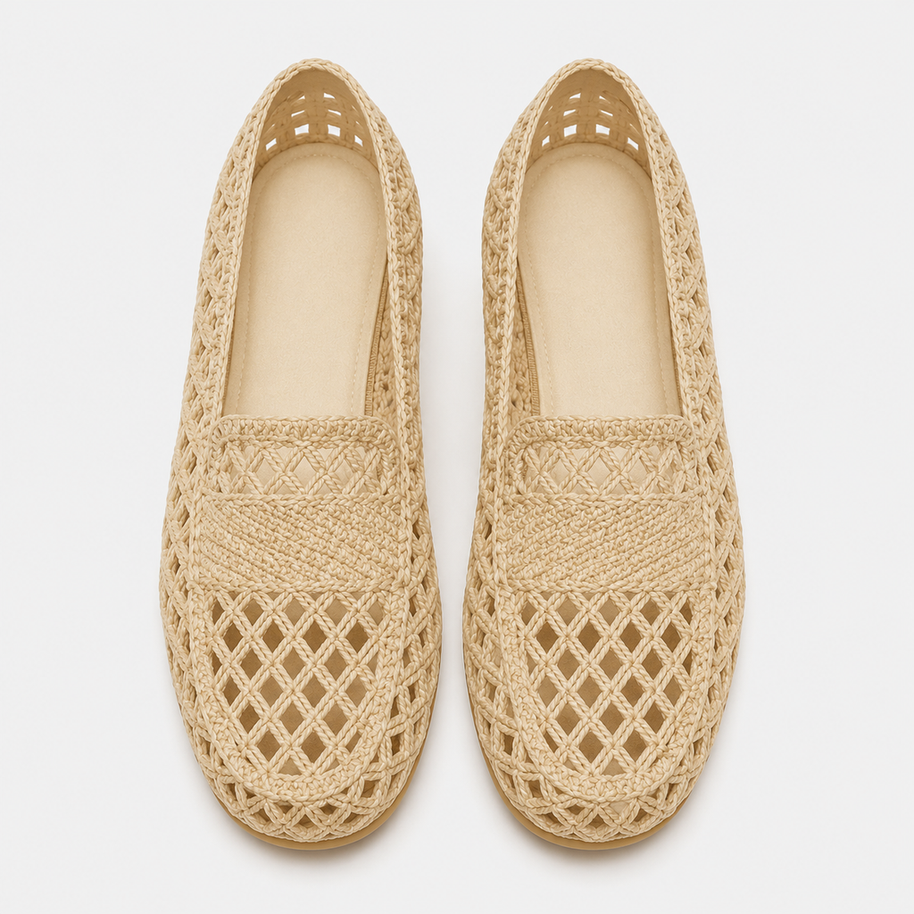 Mocassin Beige à Trou Femme | Bathilde
