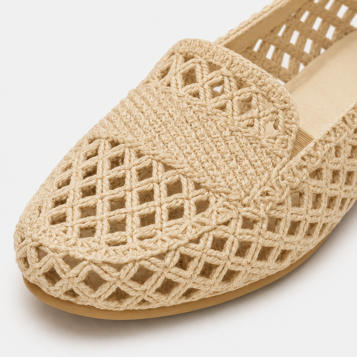 Mocassin Beige à Trou Femme | Bathilde