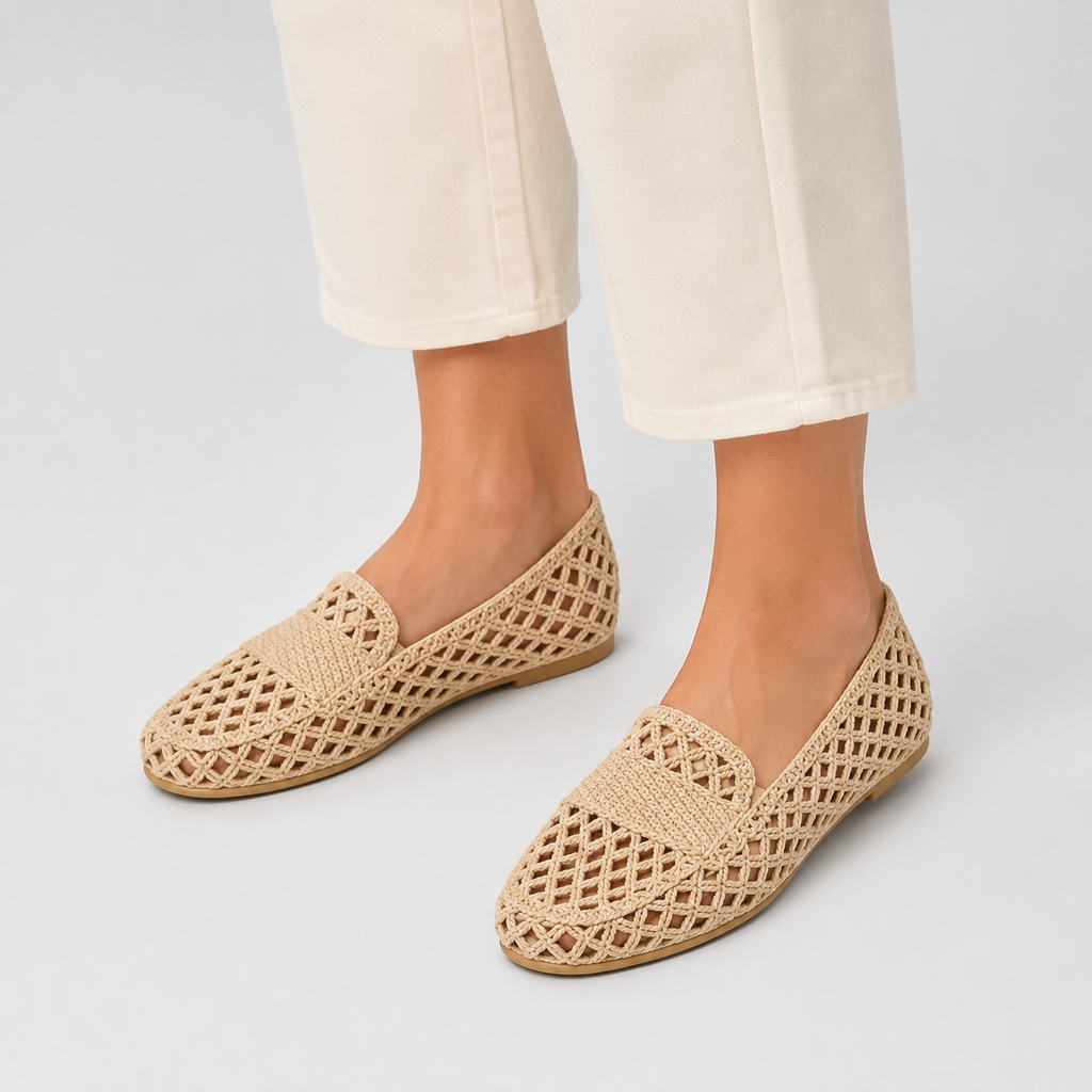 Mocassin Beige à Trou Femme | Bathilde