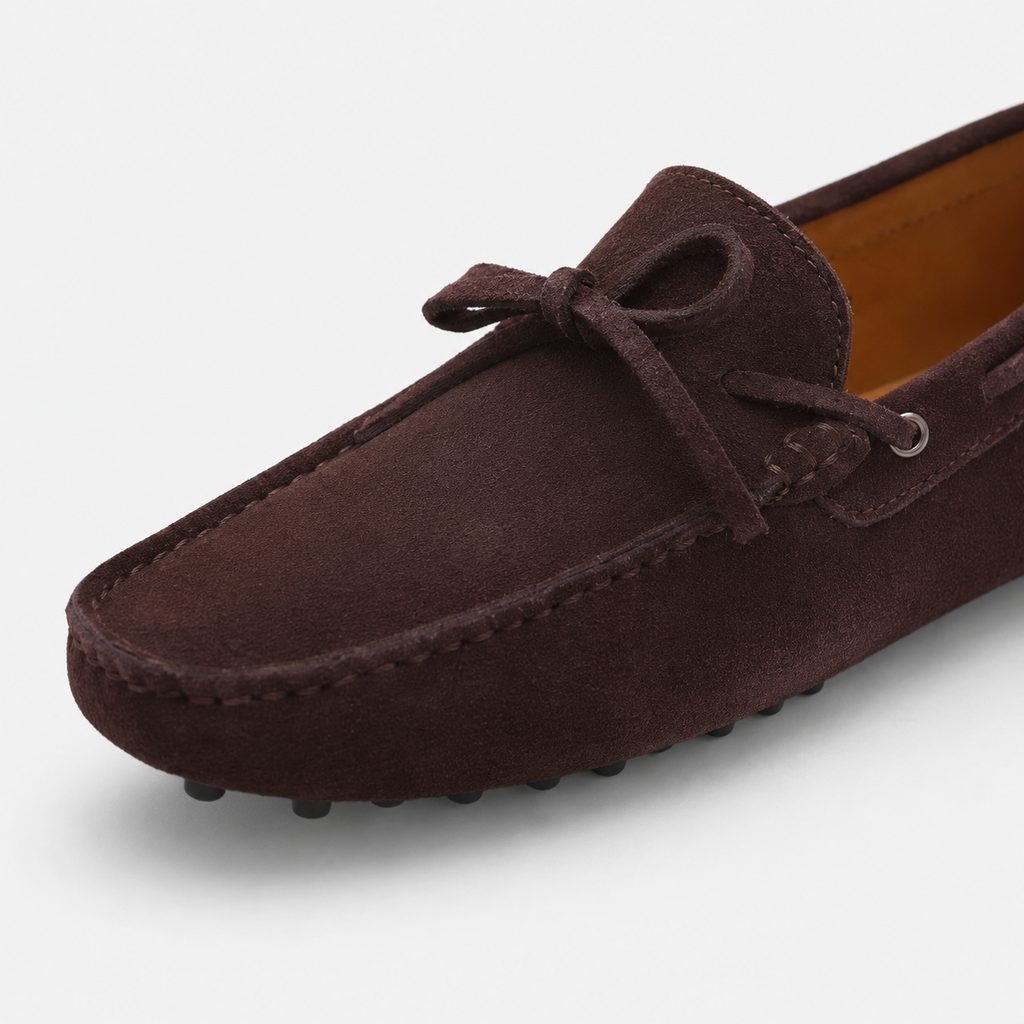 Mocassin Bateau Bordeaux Été en Daim Nubuck pour Homme | Amaury