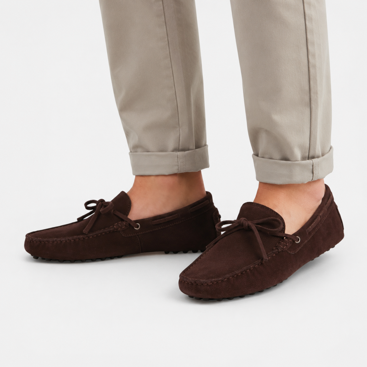 Mocassin Bateau Bordeaux Été en Daim Nubuck pour Homme | Amaury