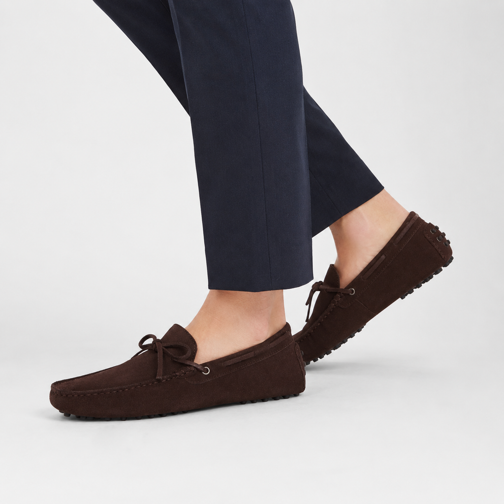 Mocassin Bateau Bordeaux Été en Daim Nubuck pour Homme | Amaury