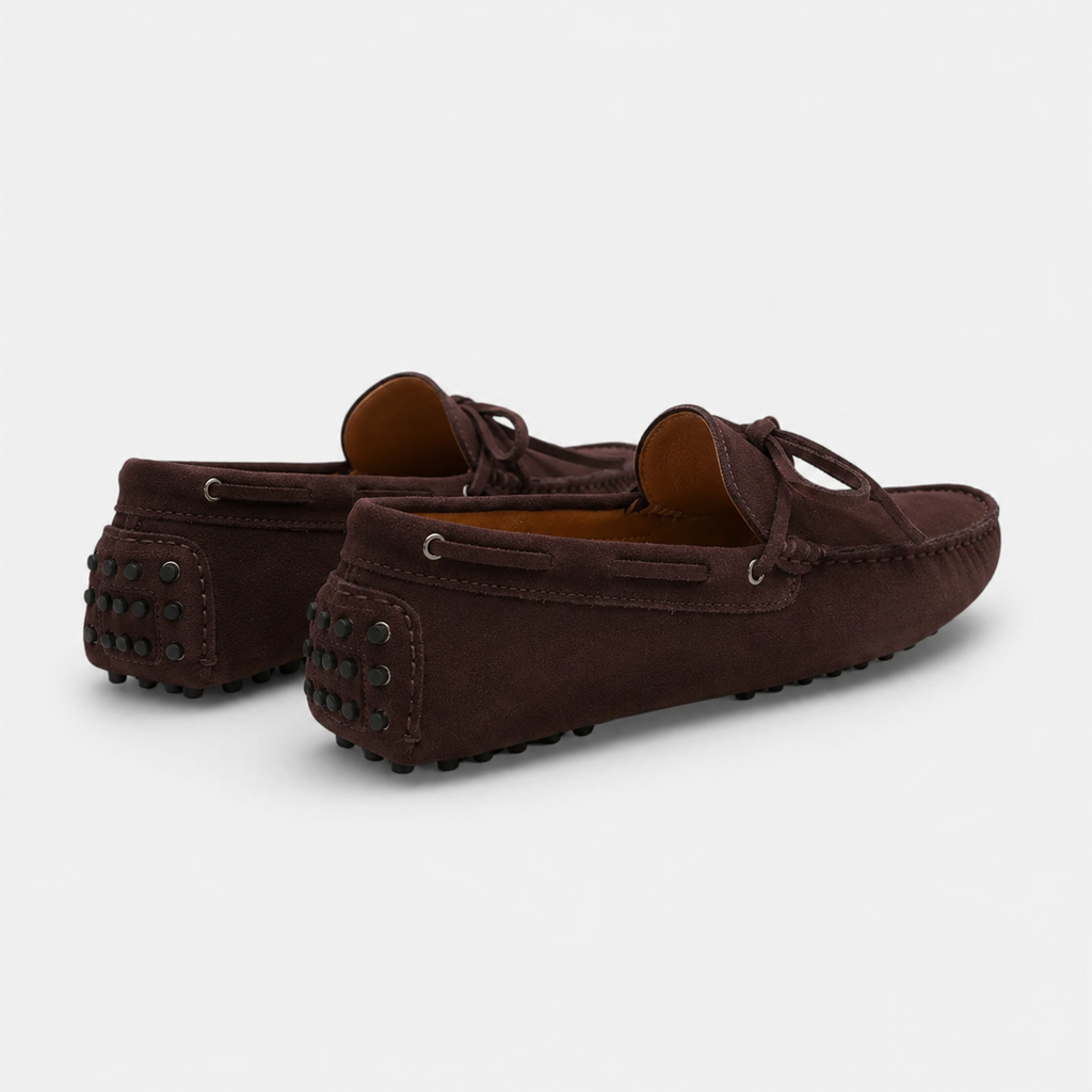Mocassin Bateau Bordeaux Été en Daim Nubuck pour Homme | Amaury