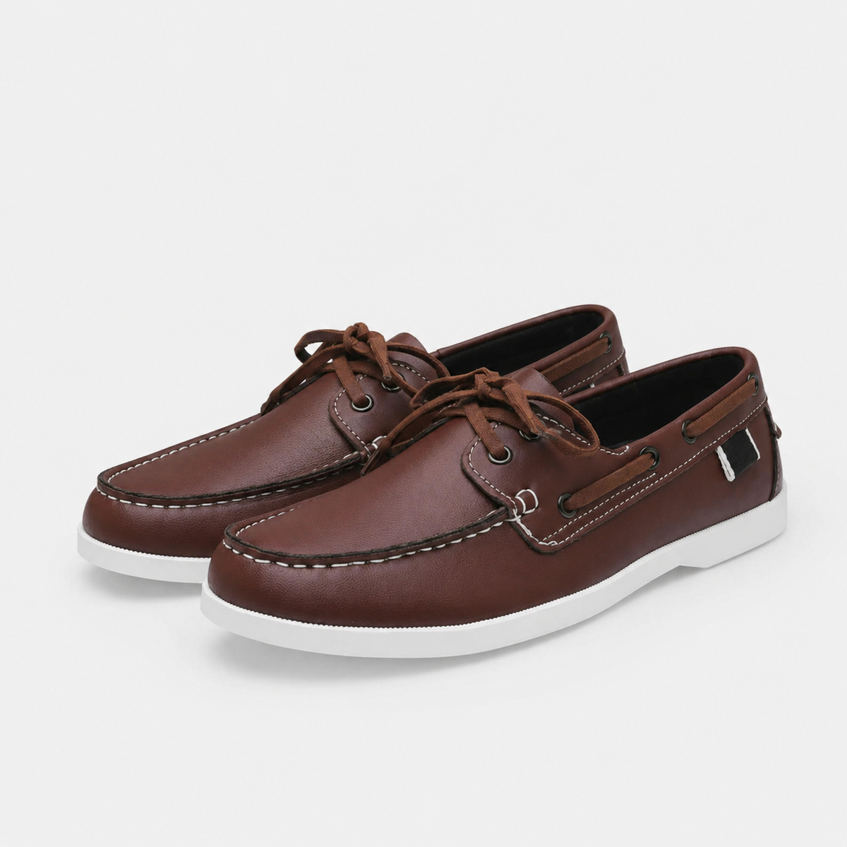 Mocassin Bateau à Lacet Cuir Lisse Marron pour Homme | Erasme