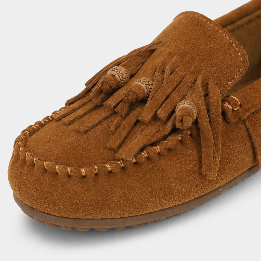 Chausson Mocassin Indien Marron pour Femme | Adèle