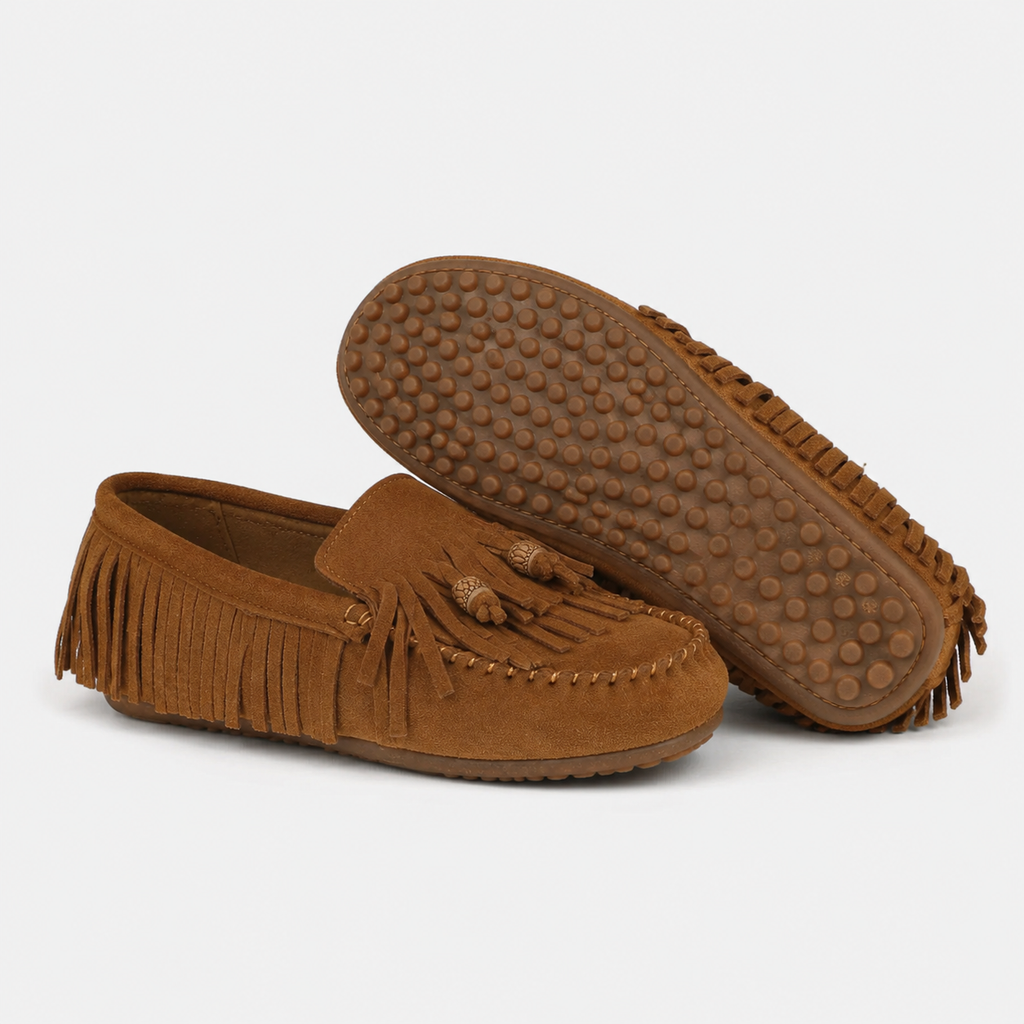 Chausson Mocassin Indien Marron pour Femme | Adèle