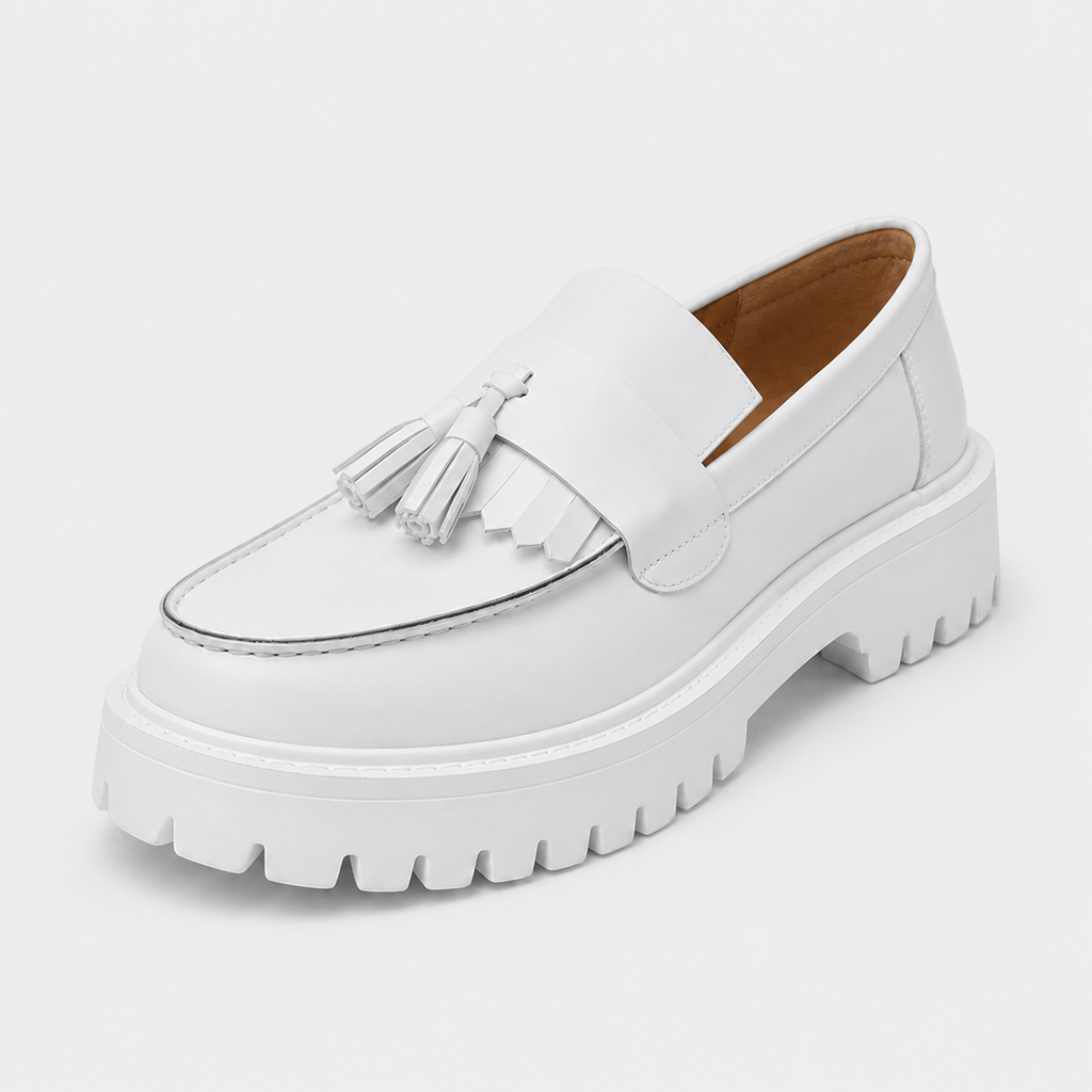 Mocassins Cuir Compensé Homme Blanc | Armand
