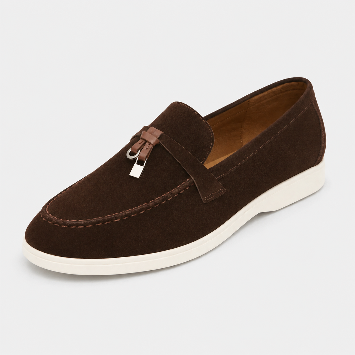 Mocassins à Glands Marron en Daim | Lina