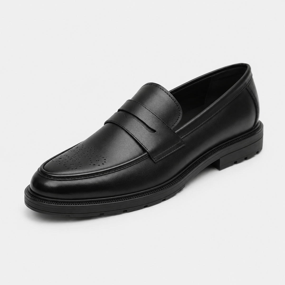 Mocassin Confort en Cuir Noir pour Costume Mariage | Yannick