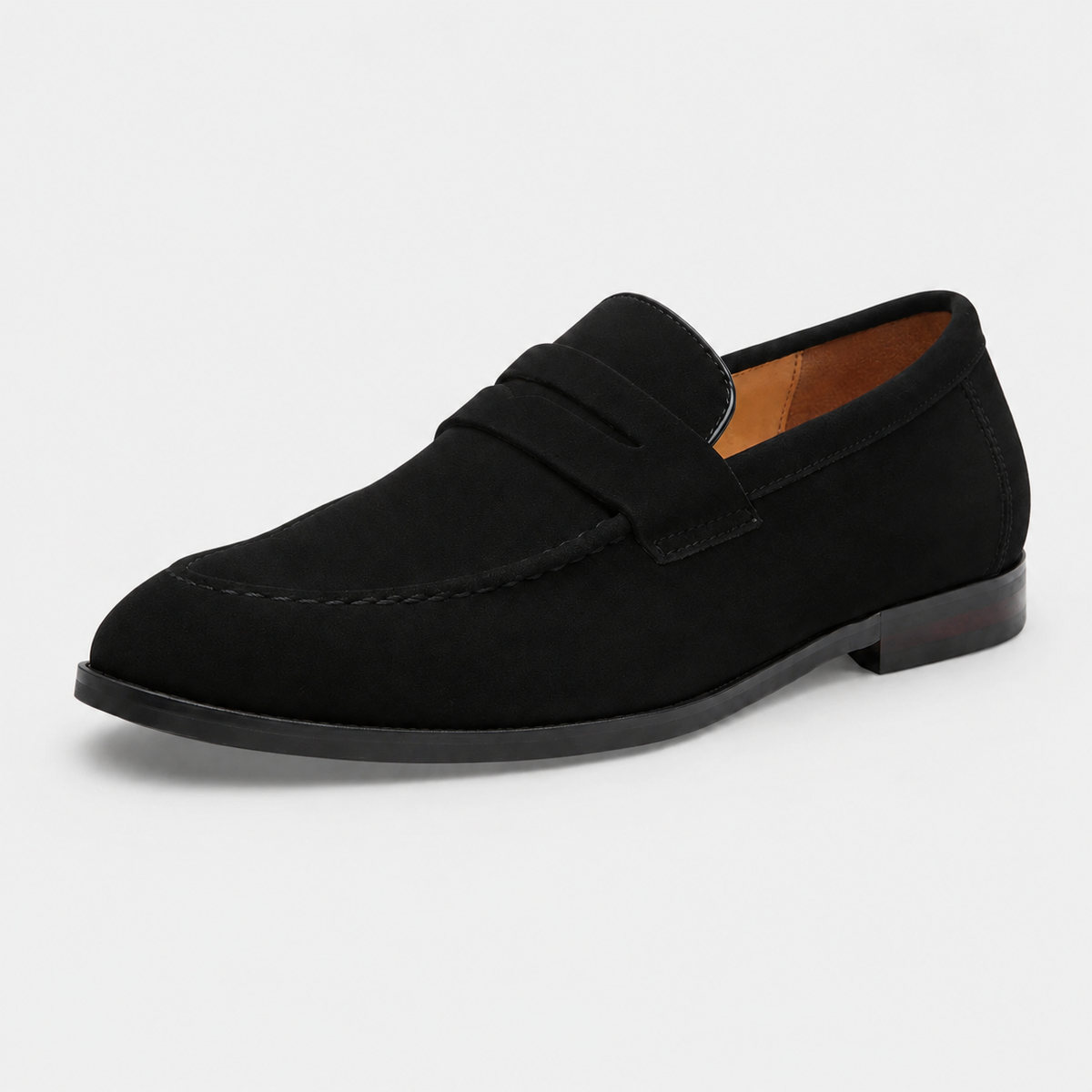 Mocassin Homme Daim Noir | Augustin