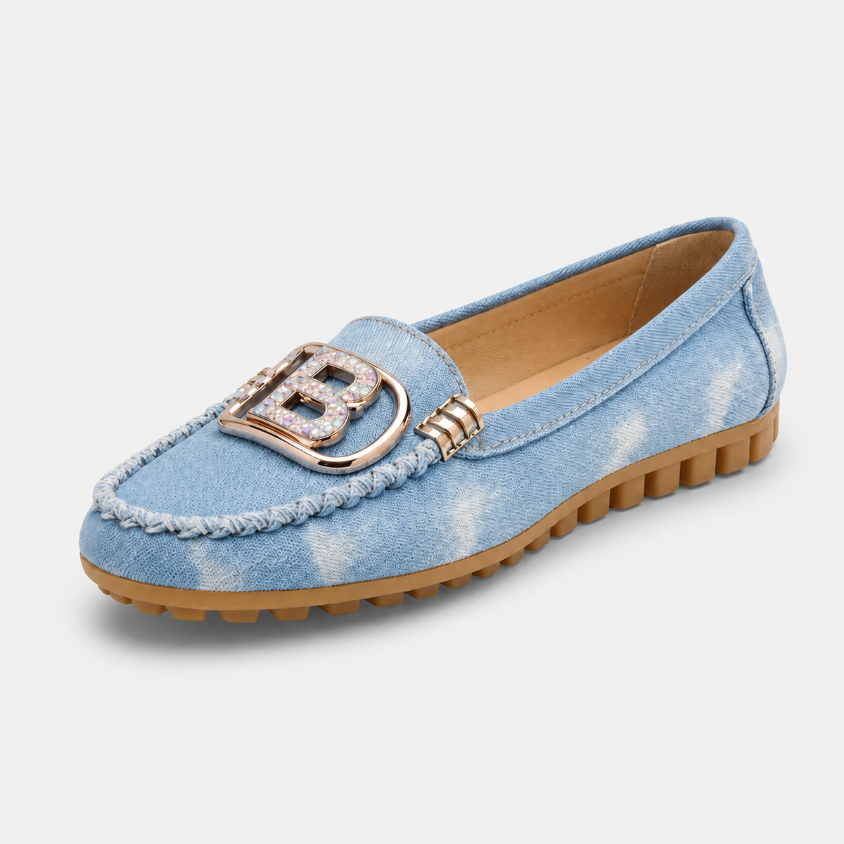 Mocassin en Jean Bleu Femme Bijoux | Morgane