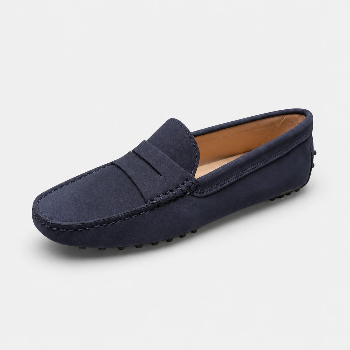Mocassin en Daim Marine pour Femme | Nadege