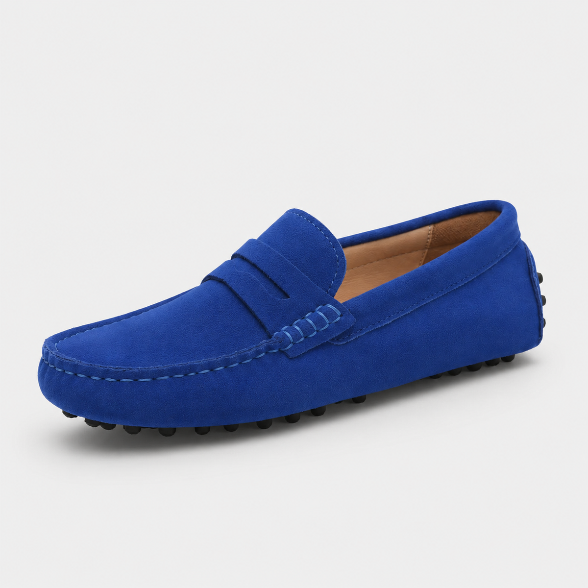 Mocassin en Daim Bleu Femme | Louise