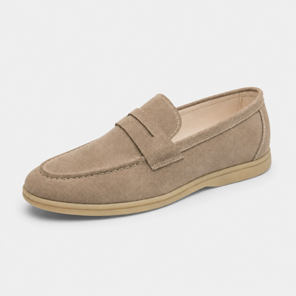 Mocassin en Daim Beige Homme | Mathieu
