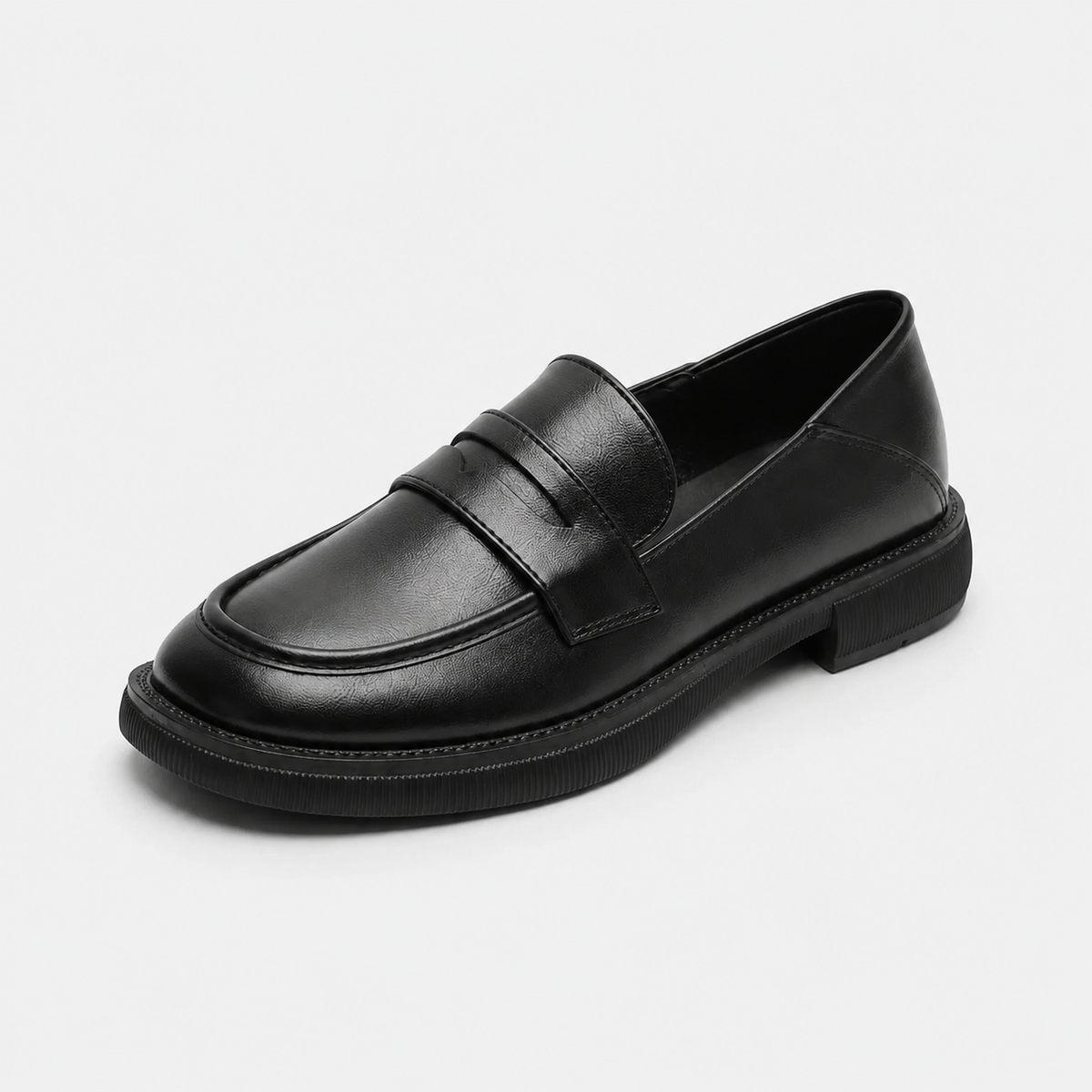 Mocassin en Cuir Vernis Noir Talon pour Femme | Melissa
