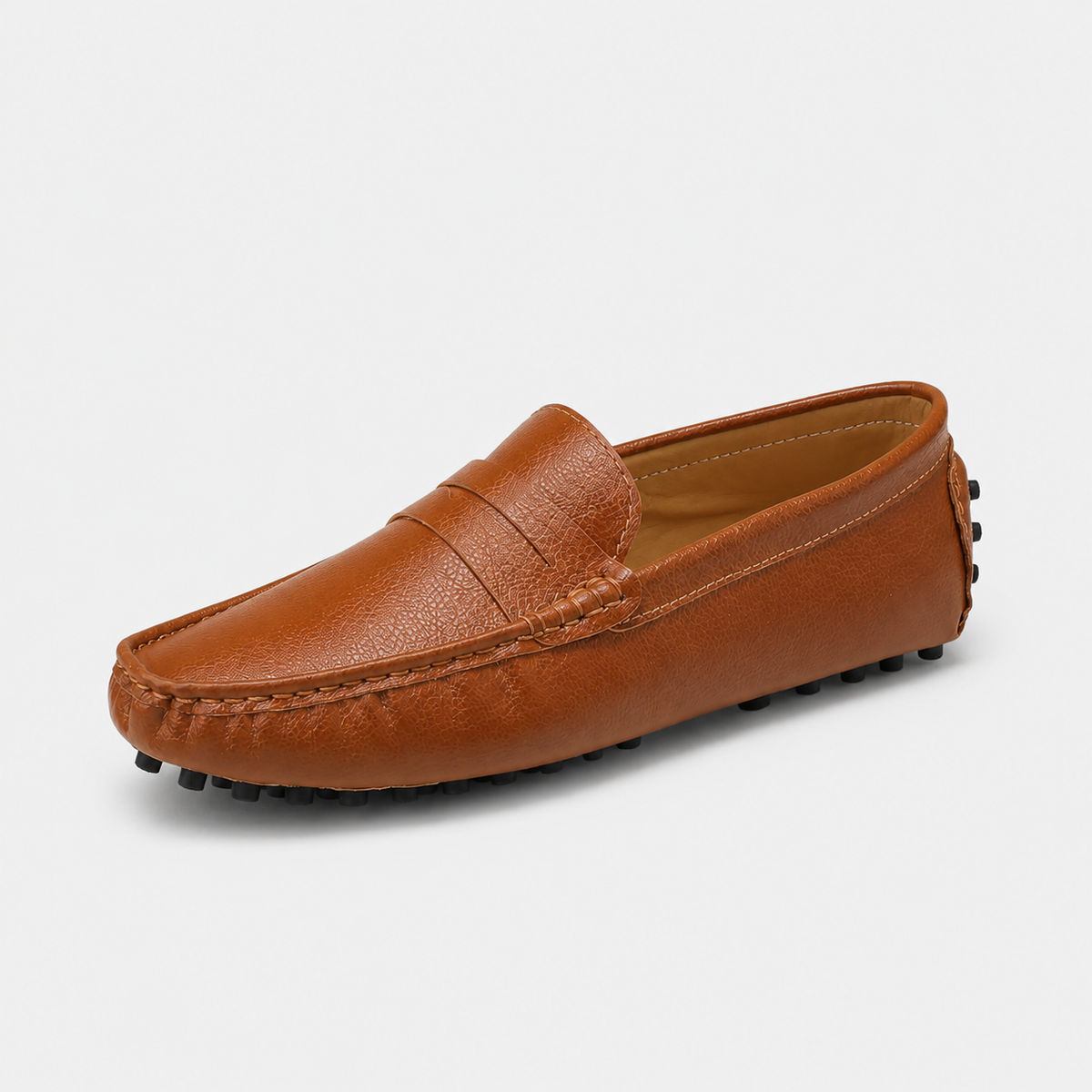 Mocassin en Cuir Vernis Camel Homme | Jacques