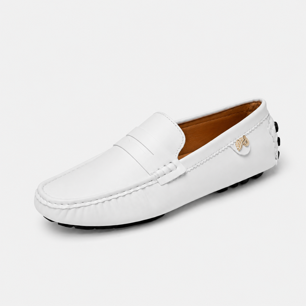 Mocassin en Cuir Vernis Blanc pour Femme | Victoire