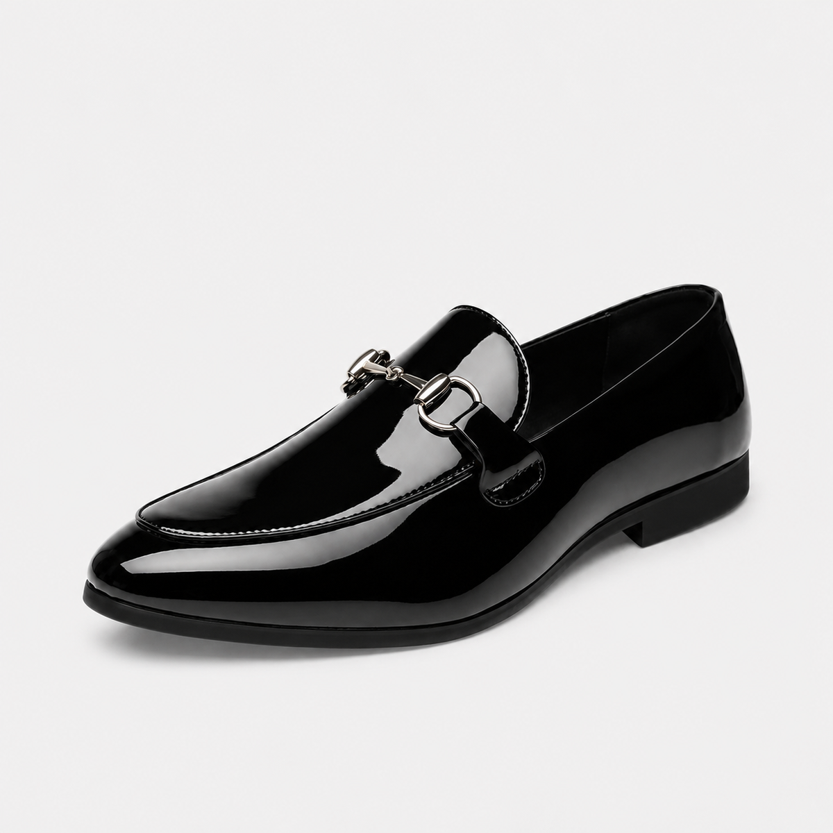 Mocassin en Cuir Noir Vernis Cérémonie Homme | Ismael