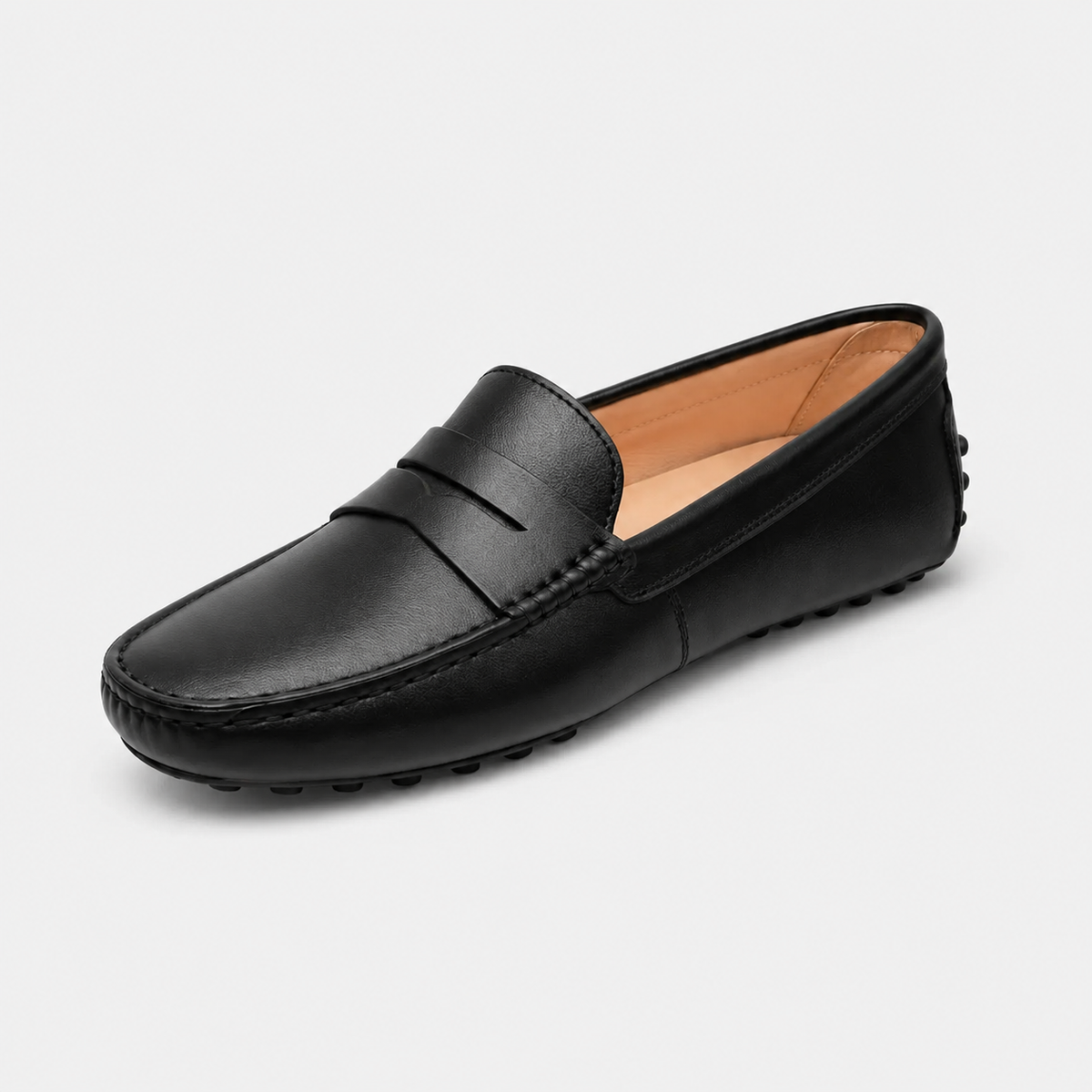 Mocassin en Cuir Mat Noir pour Femme | Nina