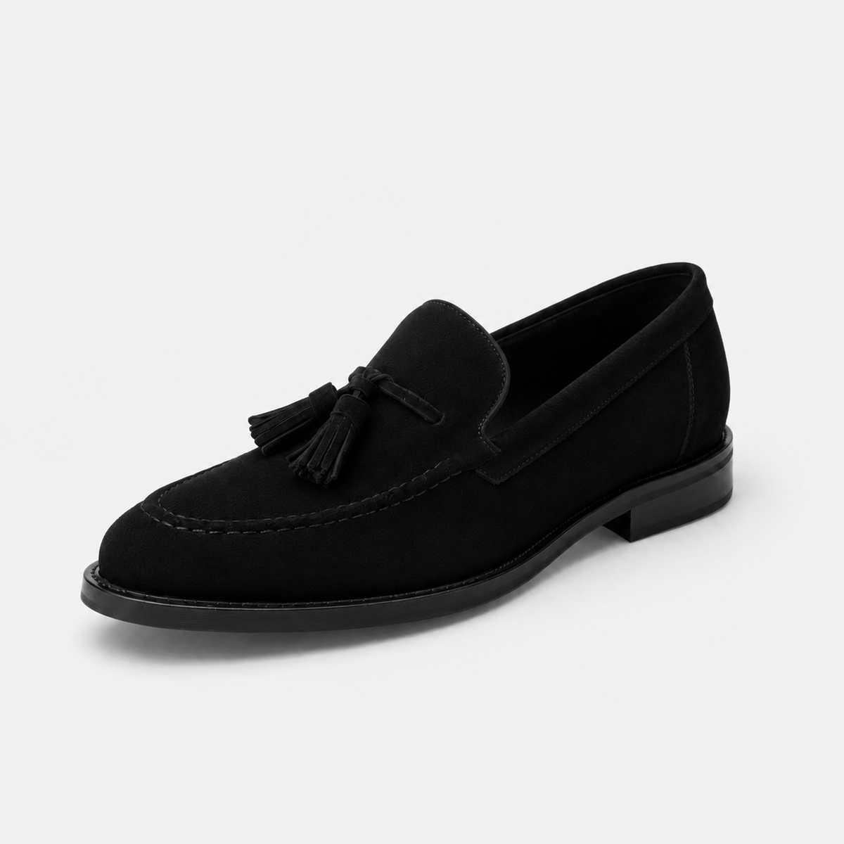 Mocassin Daim Noir Gland Talon pour Homme | Luc