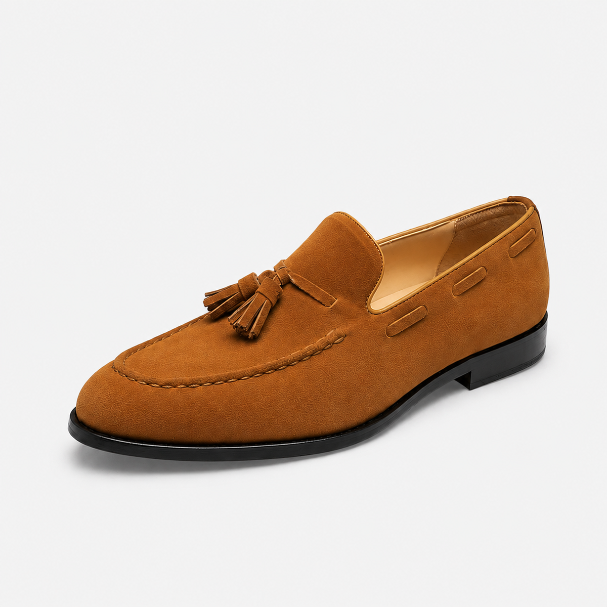 Mocassin Daim Camel à Gland Homme | Perceval
