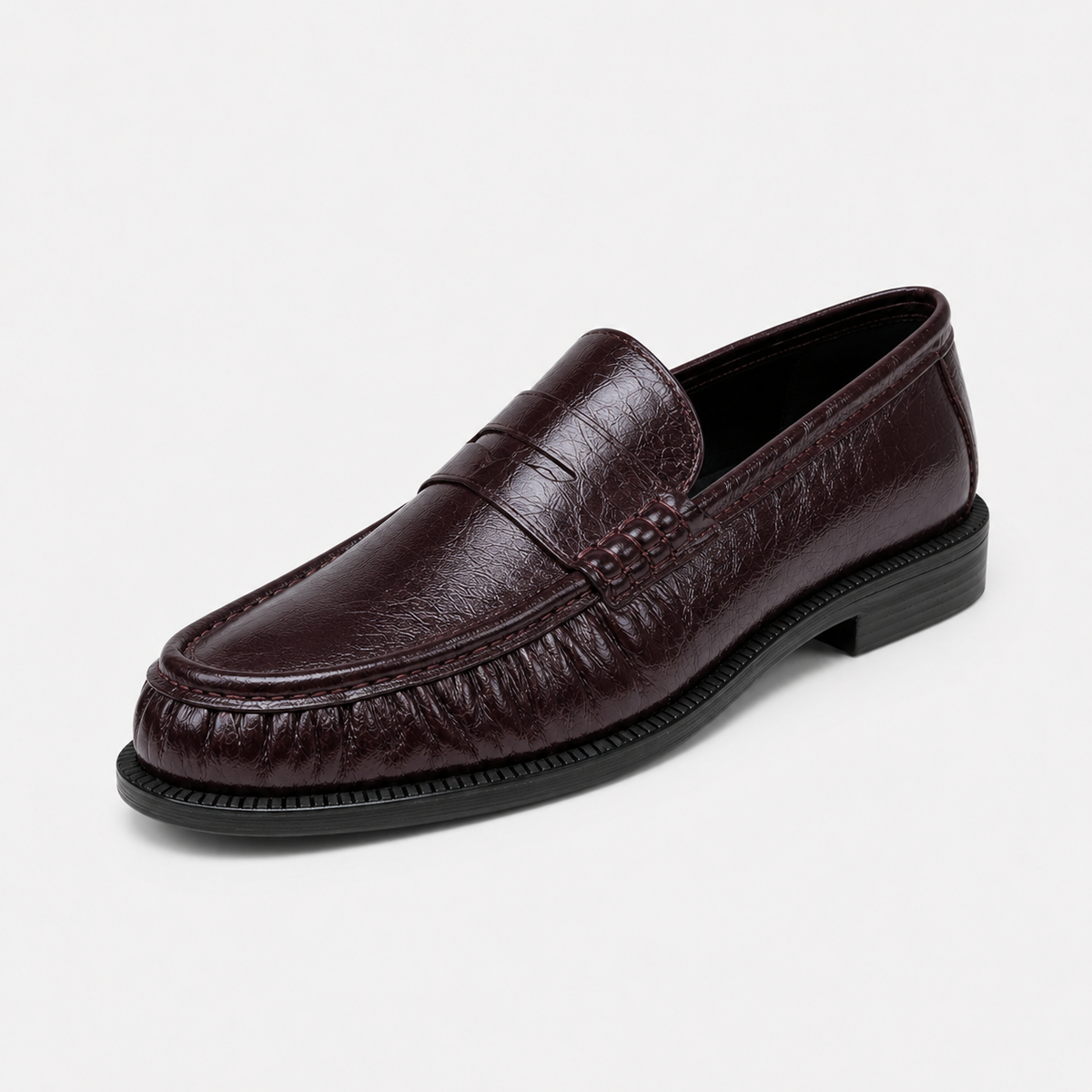 Mocassin Cuir Bordeaux Femme | Barbara
