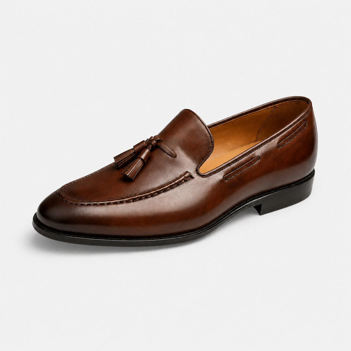 Mocassin Cuir Marron Vernis à Gland Homme | Antoine