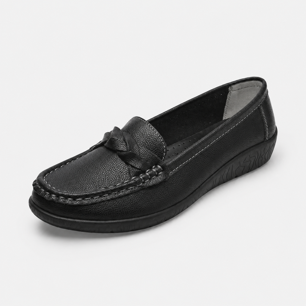 Mocassin Cuir Femme Noir | Zoé