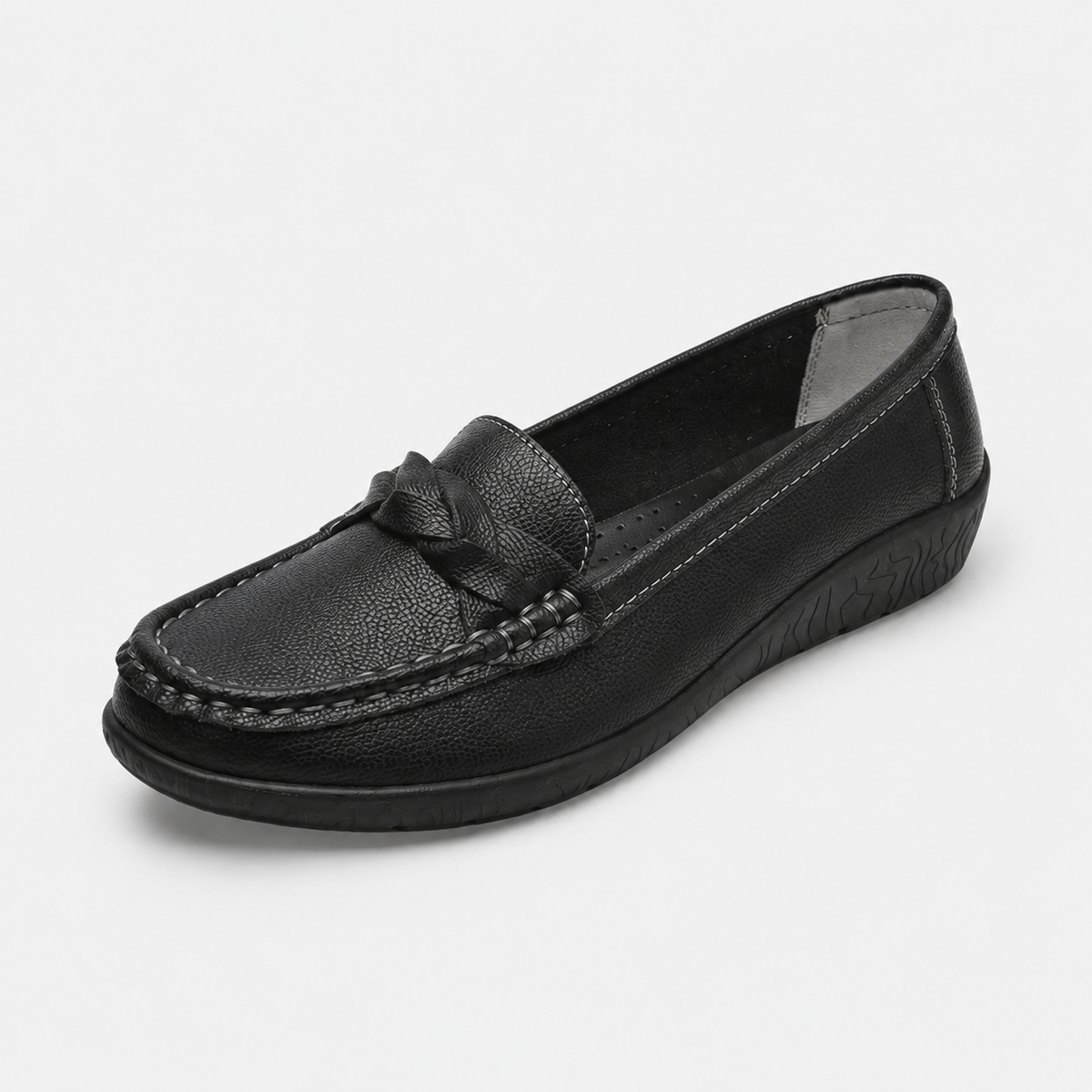 Mocassin Cuir Femme Noir | Zoé
