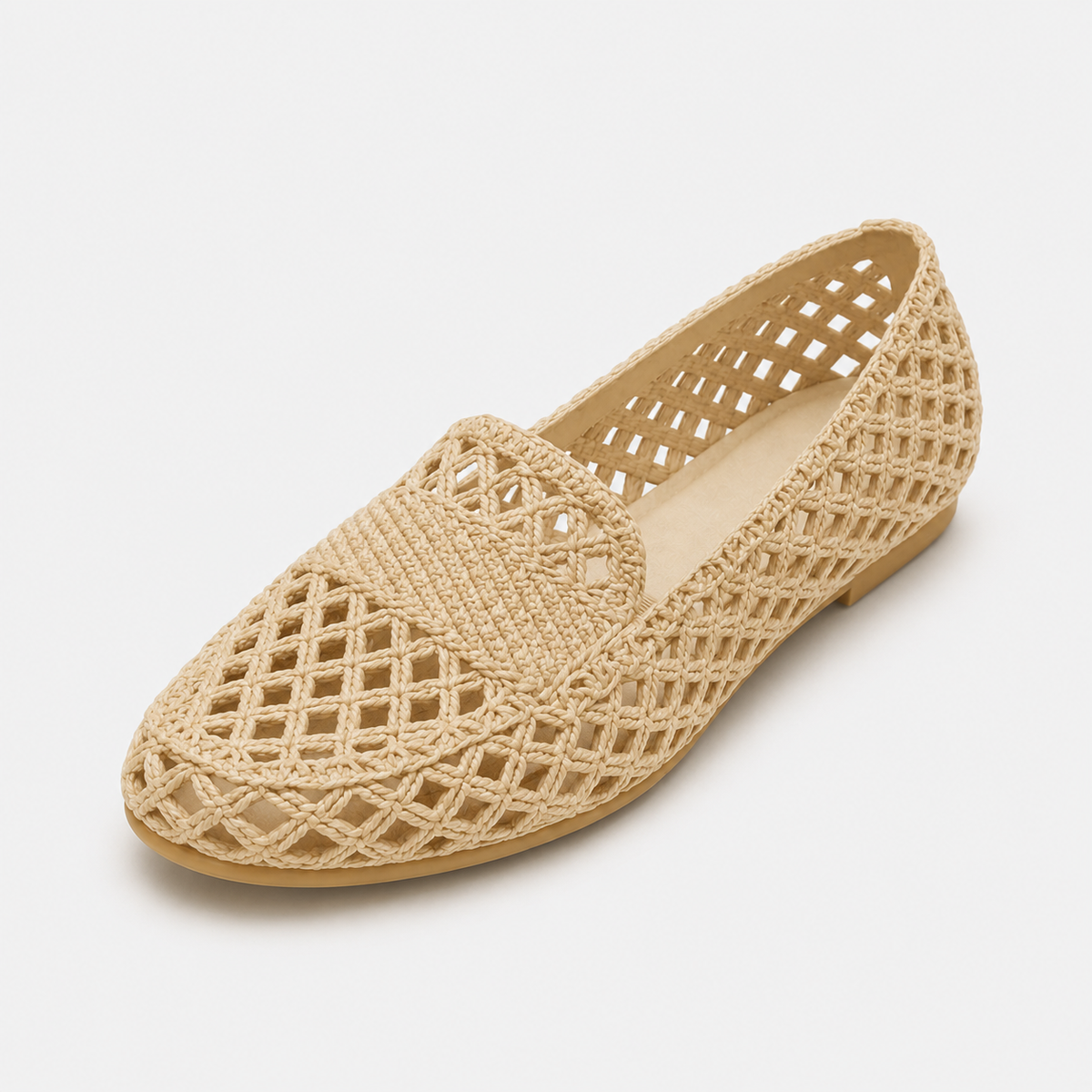 Mocassin Beige à Trou Femme | Bathilde
