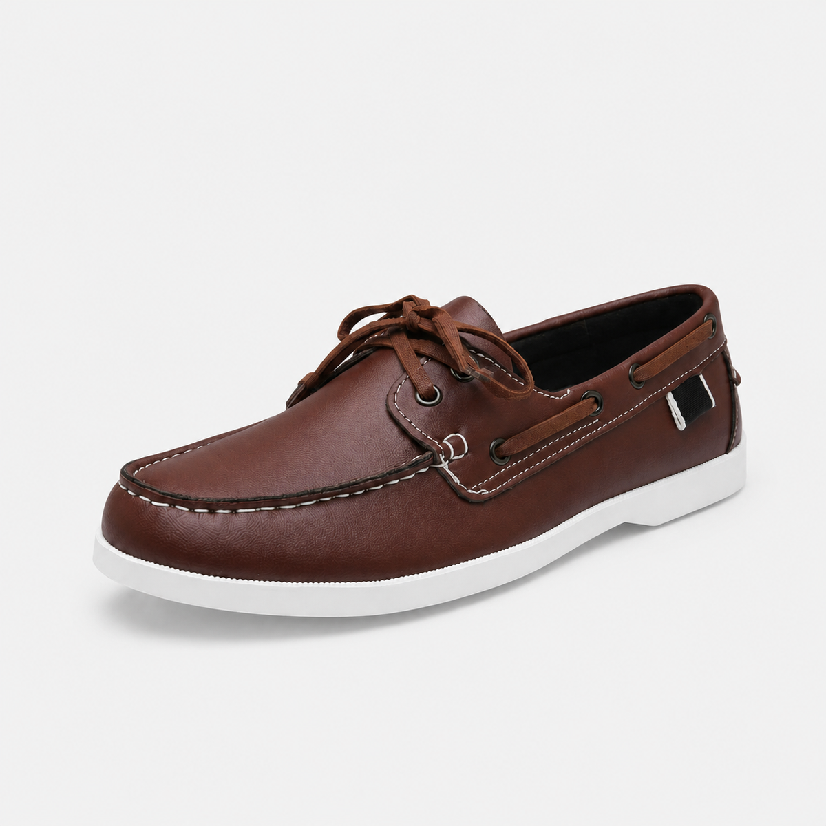 Mocassin Bateau à Lacet Cuir Lisse Marron pour Homme | Erasme