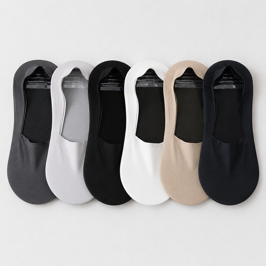 Lot de 6 Paires de Socquettes Invisibles Assorties 40-47 | Melchior