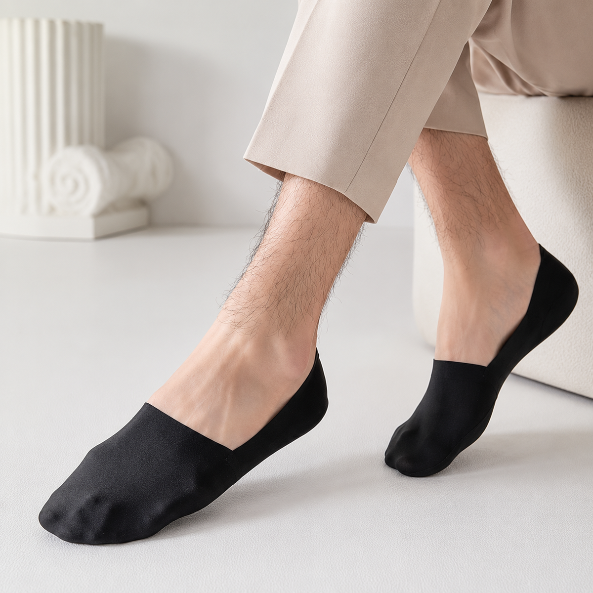 Lot de 6 Paires de Socquettes Invisibles Assorties 40-47 | Melchior