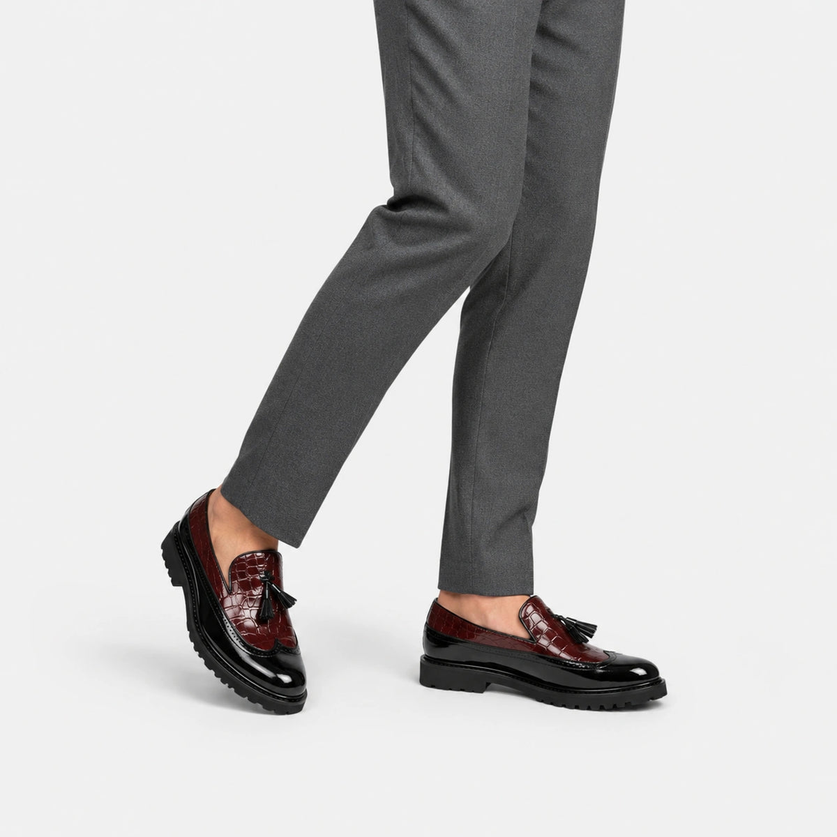 Mocassin en Cuir à Glands Compensé pour Homme | Samir