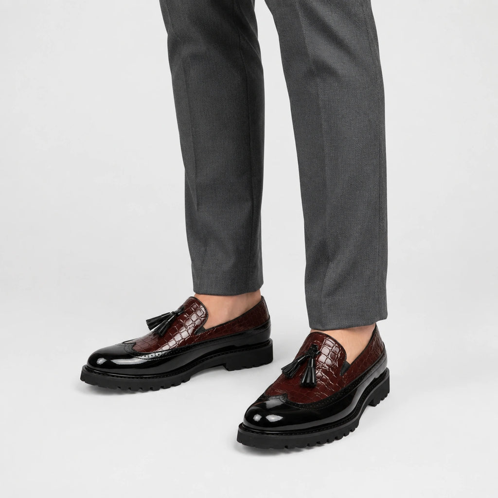 Mocassin en Cuir à Glands Compensé pour Homme | Samir