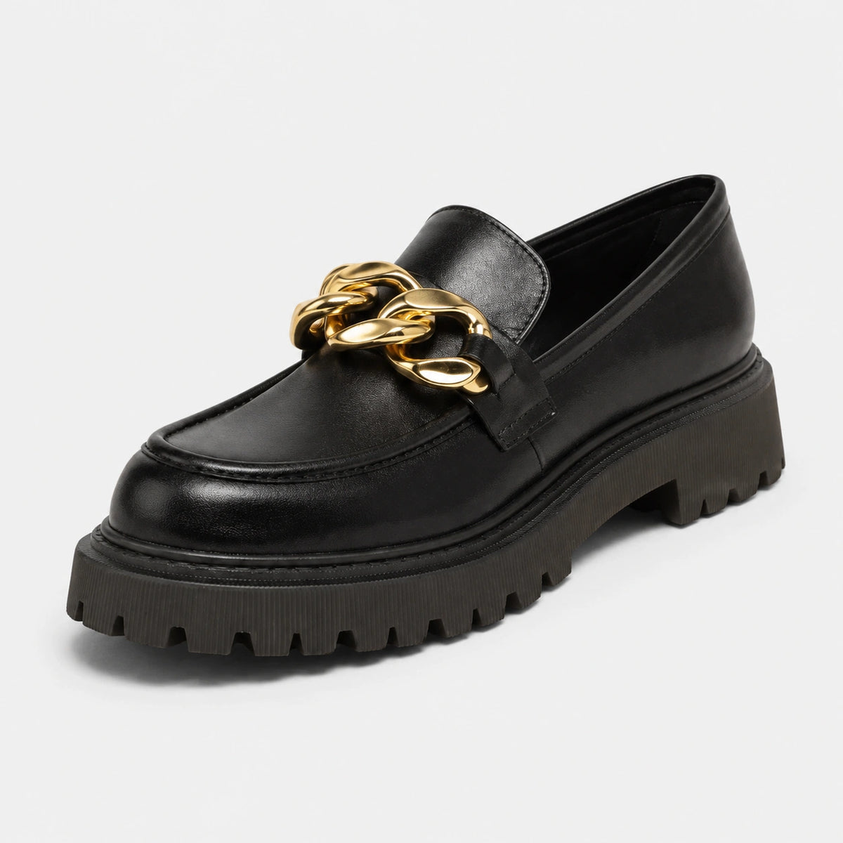 Mocassin Noir avec Chaine | Angelina