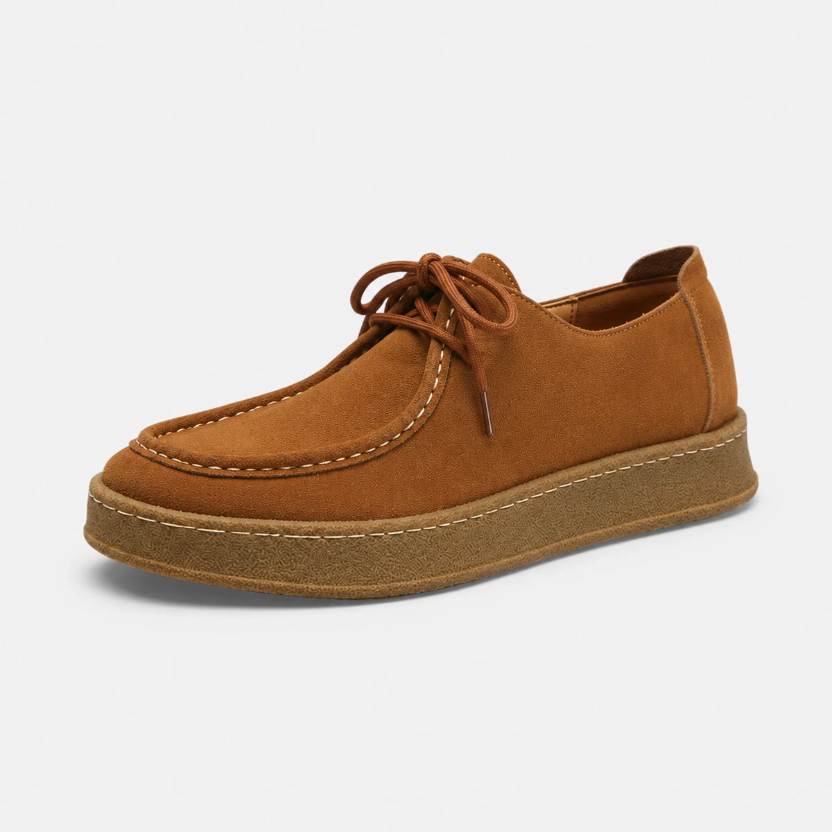 Mocassin Nubuck Camel à Lacets pour Homme | Andre