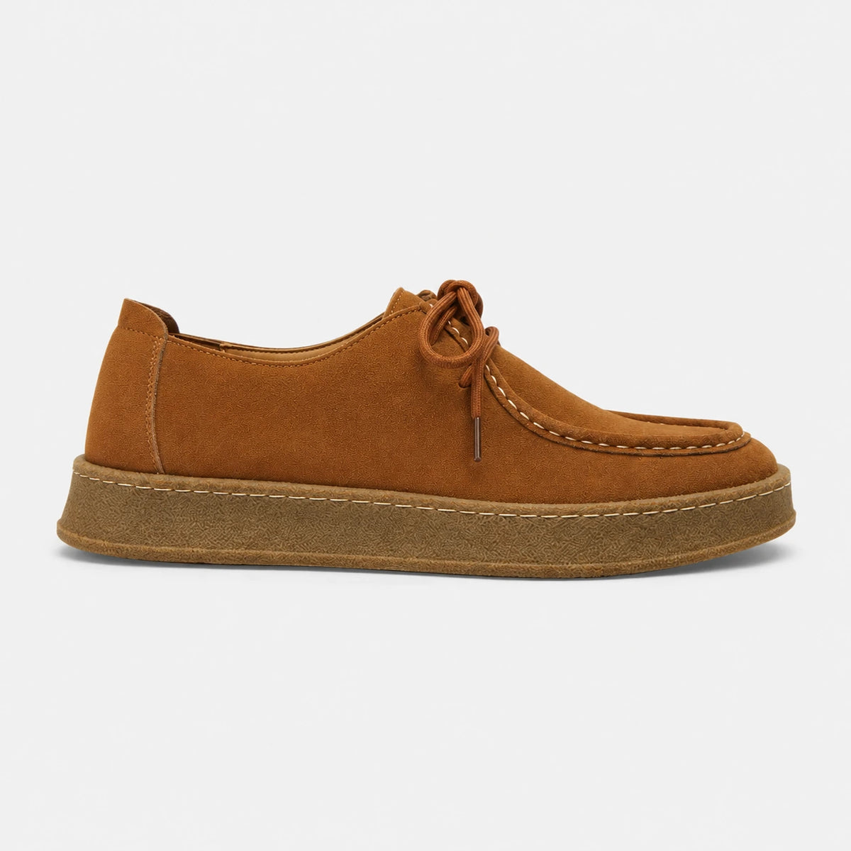 Mocassin Nubuck Camel à Lacets pour Homme | Andre