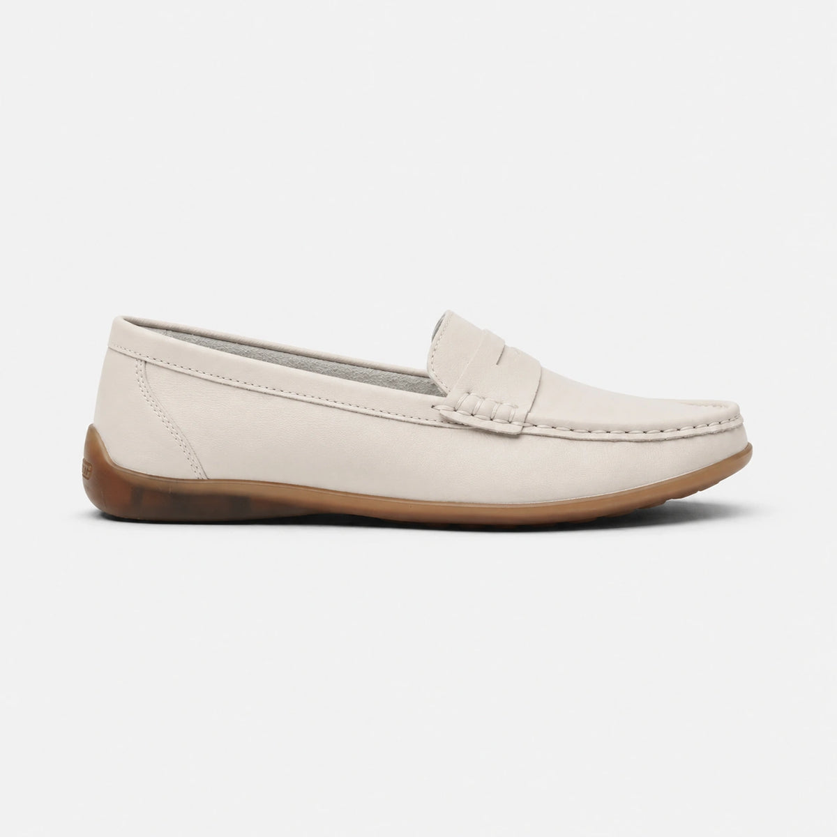 Mocassin en Daim Beige Vintage pour Femme | Apolline