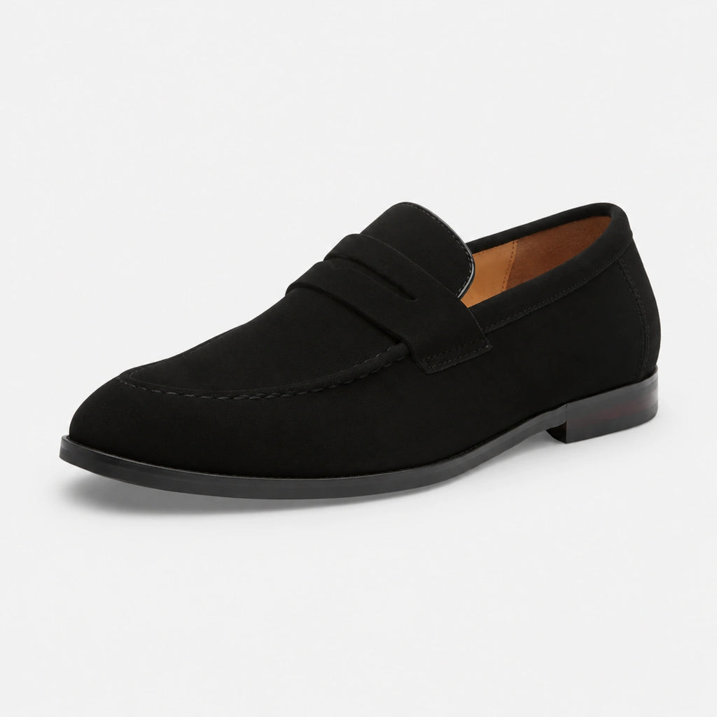 Mocassin Homme Daim Noir | Augustin