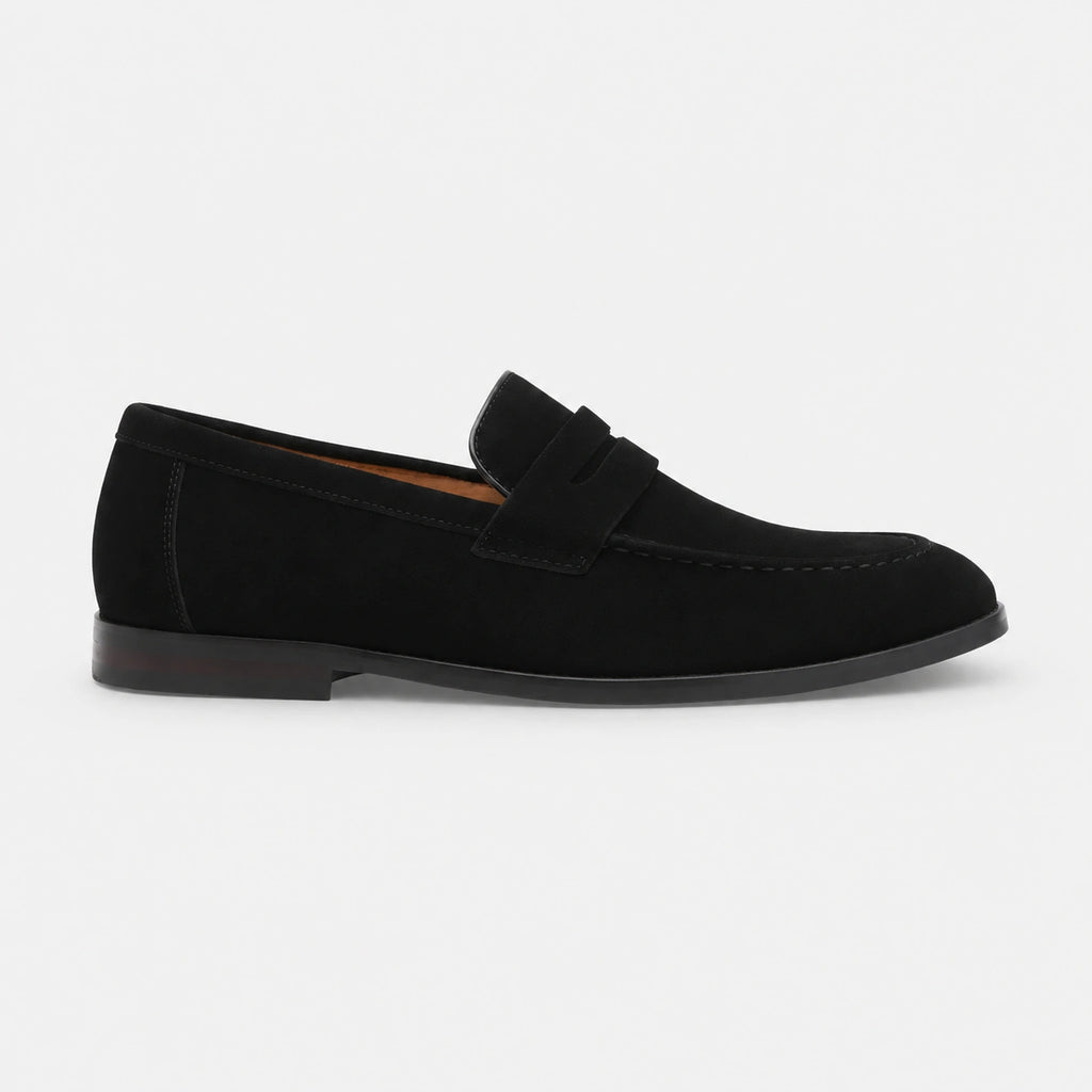 Mocassin Homme Daim Noir | Augustin