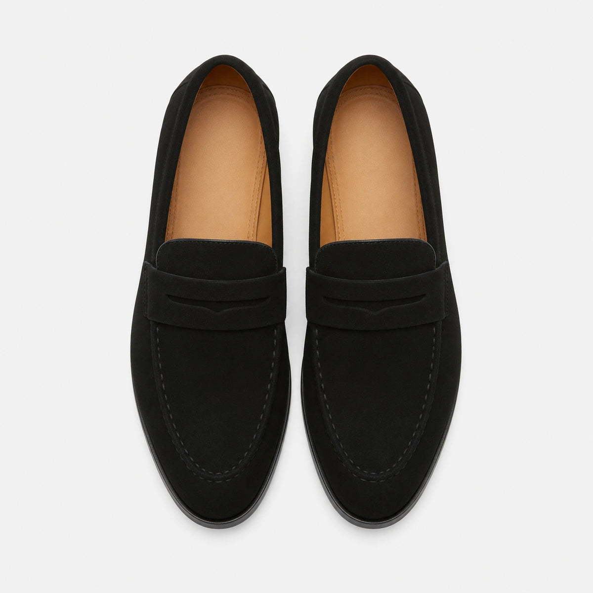 Mocassin Homme Daim Noir | Augustin