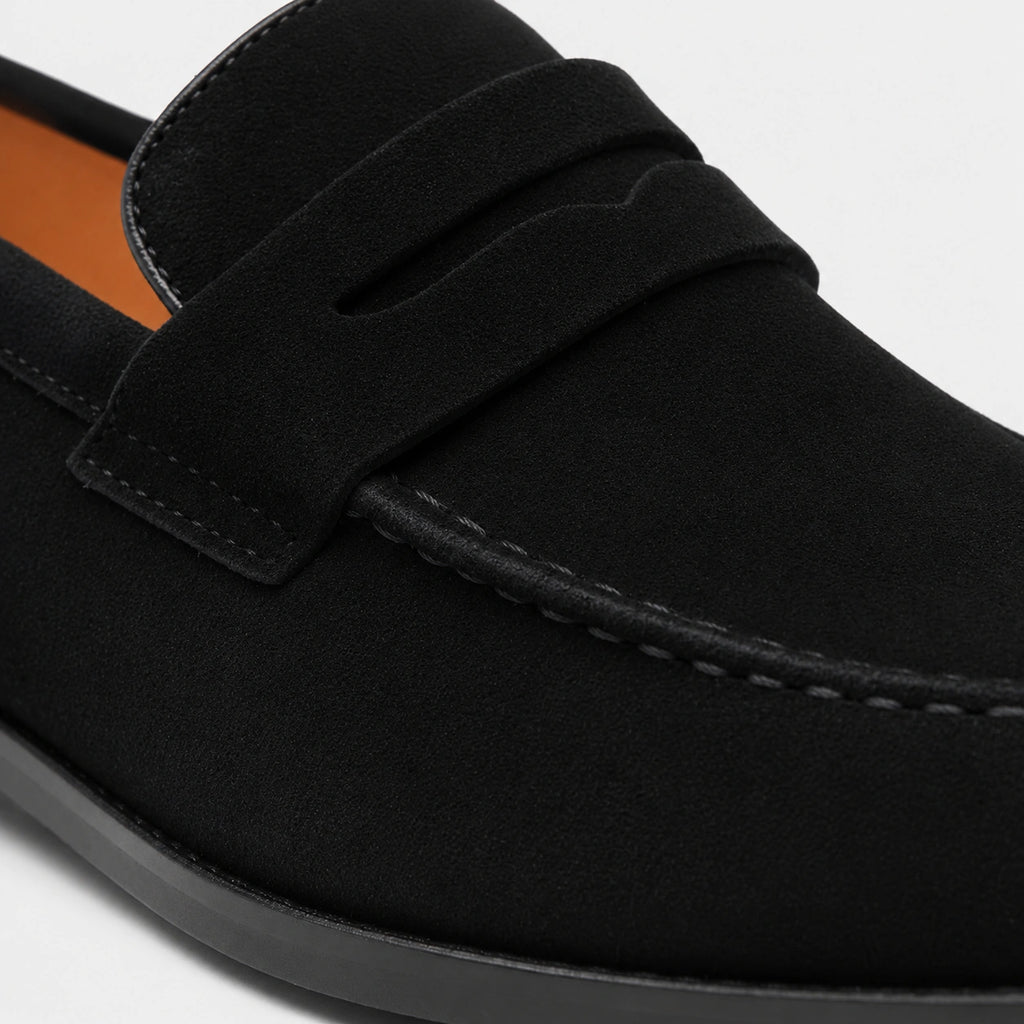 Mocassin Homme Daim Noir | Augustin