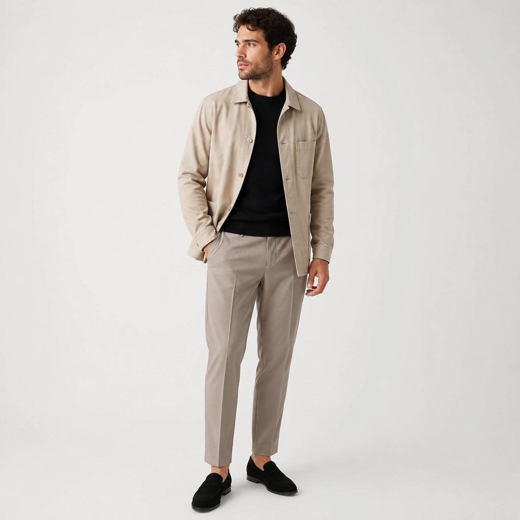Mocassin Homme Daim Noir | Augustin