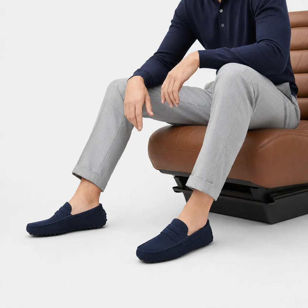 Mocassin pour Homme Daim Bleu Marine | Bastien