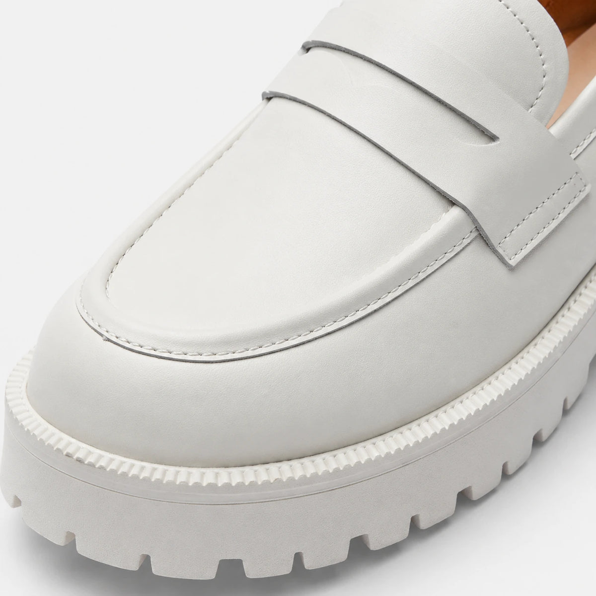 Mocassin Plateforme en Cuir Blanc pour Femme | Chloé