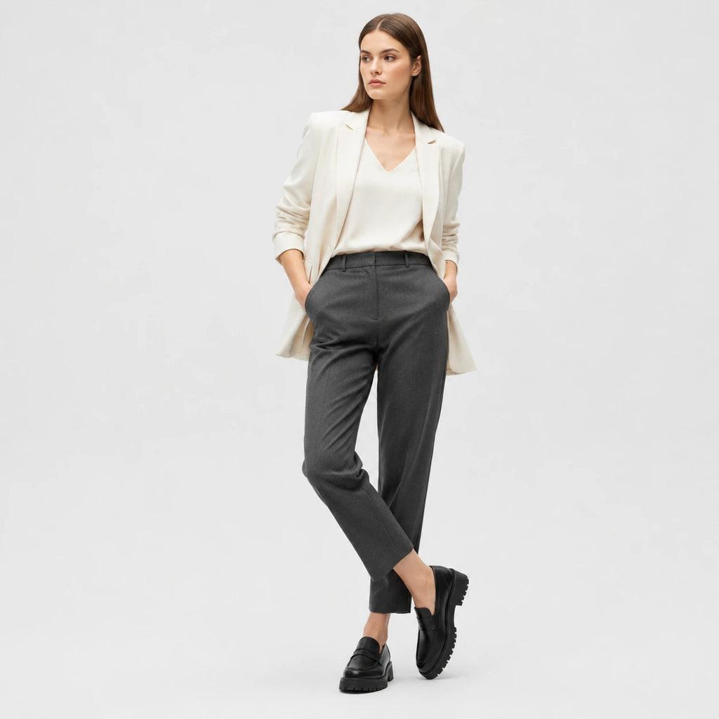 Mocassin Plateforme en Cuir Noir pour Femme | Élise